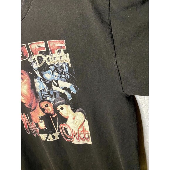 Vintage Puff Daddy Biggie Smalls T Shirt 90s No Way Out Rap Tee Black XL - Picture 7 of 7
